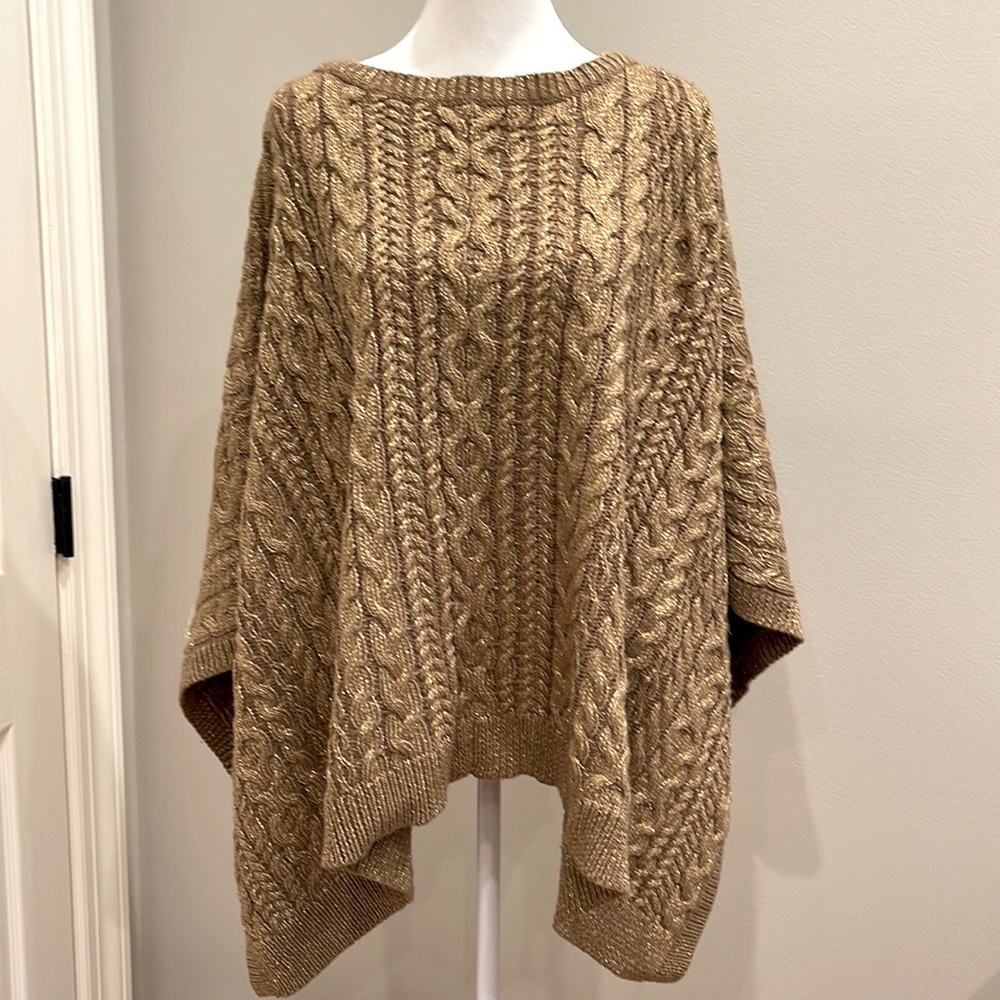 Ralph Lauren gold shawl/cape, small/medium
